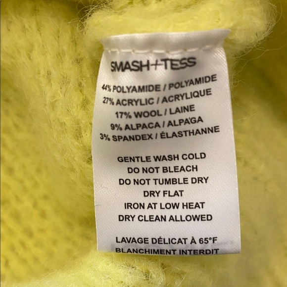 Smash + Tess Lemon Ling Crew  Neck Wool Alpaca Sweater Blend - Picture 4 of 7